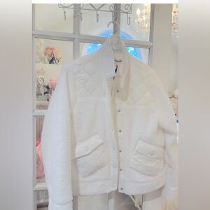 Calvin Klein Ivory Button-Up Jacket